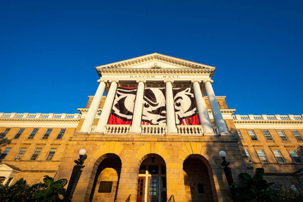 bascom hall building at sunrise